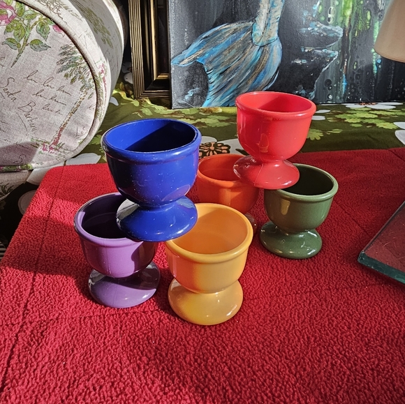 Vintage 1970s Egg Cups Made in Germany Emsa Brand - Picture 3 of 4